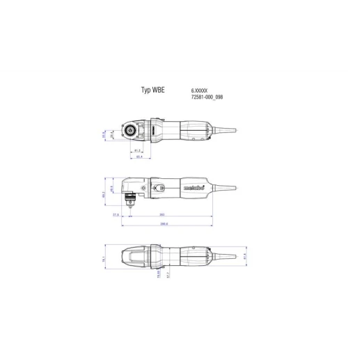Кутовий дриль Metabo WBE 700 (600512000)
