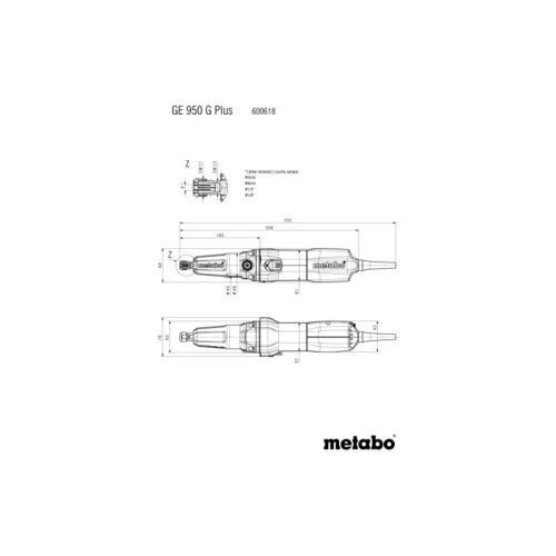 Прямая шлифмашина Metabo GE 950 G PLUS (600618000)
