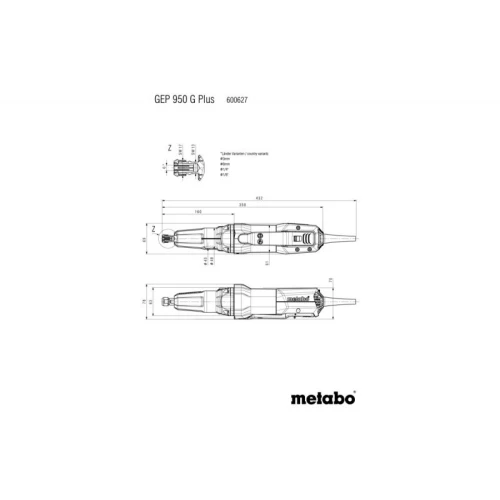 Пряма шліфувальна машина Metabo GEP 950 G PLUS (600627000)