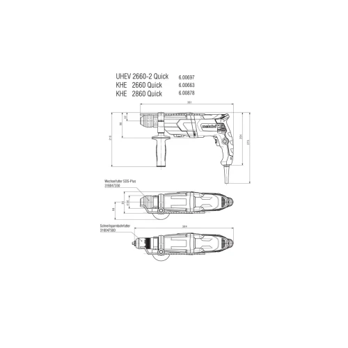 Мультиперфоратор Metabo UHE 2660-2 Quick (600697500)