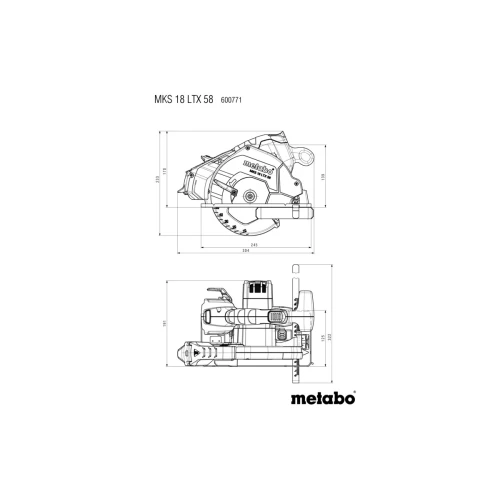 Акумуляторна ручна дискова пила по металу Metabo MKS 18 LTX 58 (600771840)