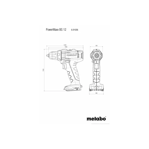 Акумуляторний дриль-шурупокрут Metabo PowerMaxx BS 12 (601036840)
