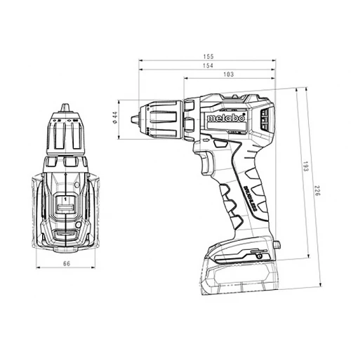 Аккумуляторная дрель-шуруповерт Metabo PowerMaxx BS 12 BL (601038890)
