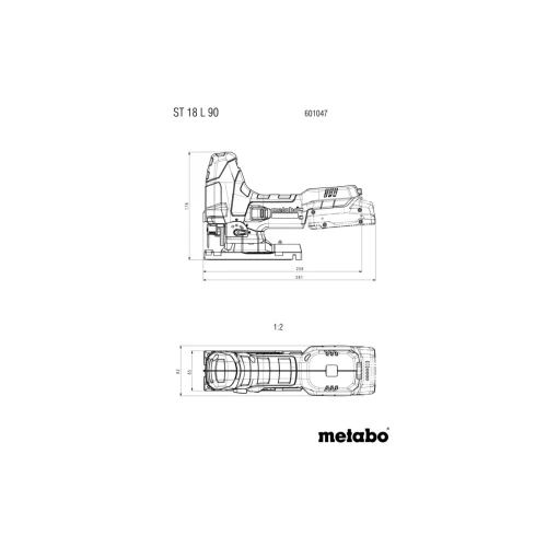 Акумуляторний лобзик Metabo ST 18 L 90 MetaBox (601047840)