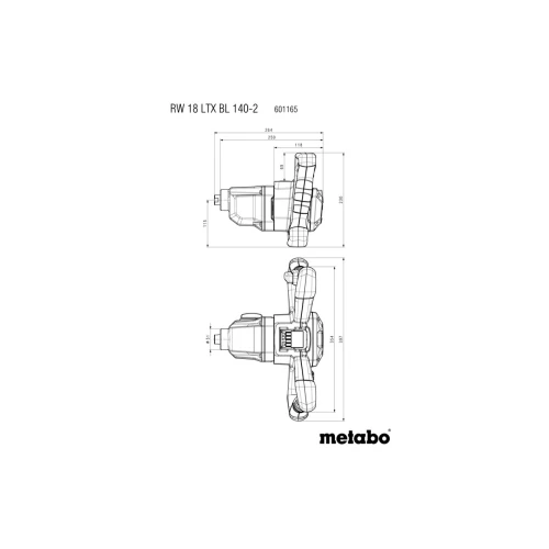 Акумуляторний міксер Metabo RW 18 LTX BL 140-2 (без АКБ і ЗП) (601165850)