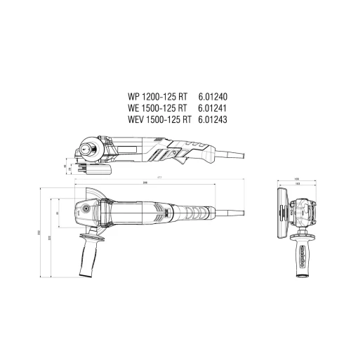 Угловая шлифмашина Metabo WE 1500-125 RT (601241000)