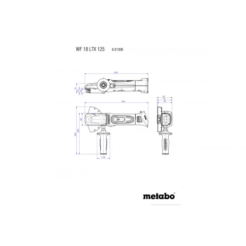 Акумуляторна кутова шліфувальна машина Metabo WF 18 LTX 125 Quick (без АКБ) (601306840)