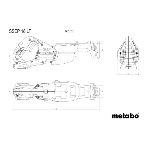 Акумуляторна шабельна пила Metabo SSEP 18 LT (без АКБ) (601616840)