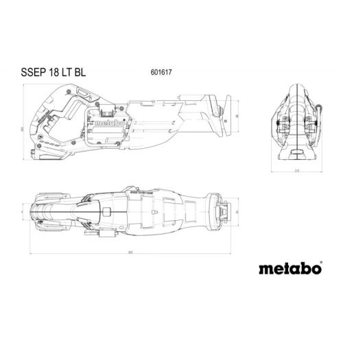 Акумуляторна шабельна пила Metabo SSEP 18 LT BL (601617850)