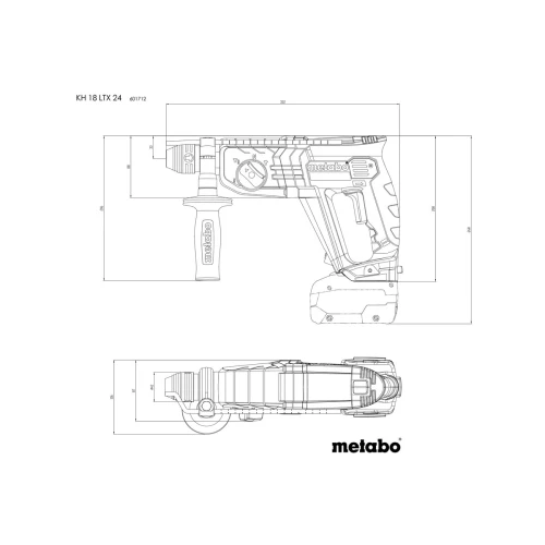 Аккумуляторный комбинированный перфоратор Metabo KH 18 LTX 24 (601712860)