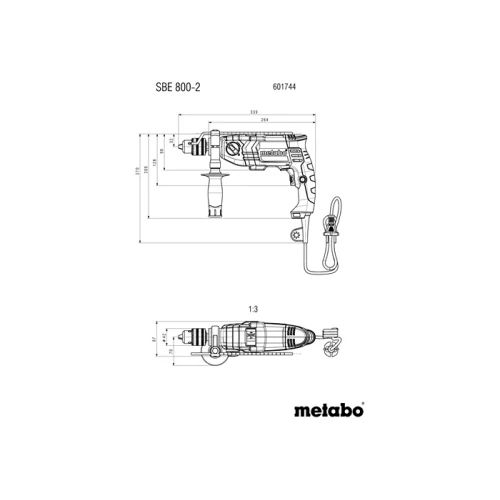 Ударний дриль Metabo SBE 800 (601744000)