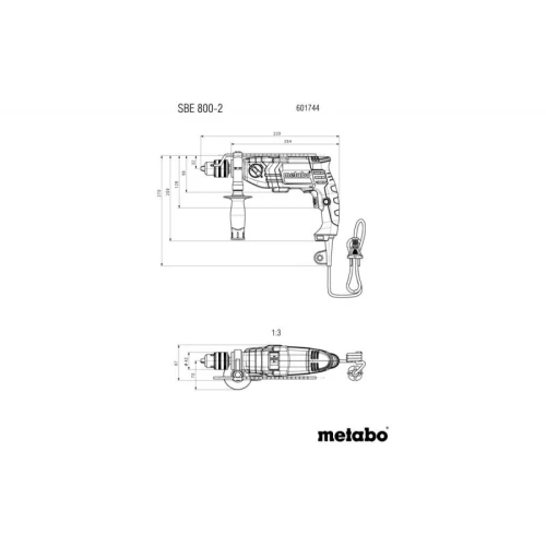 Дриль ударний Metabo SBE 800 (ЗВП) (601744510)