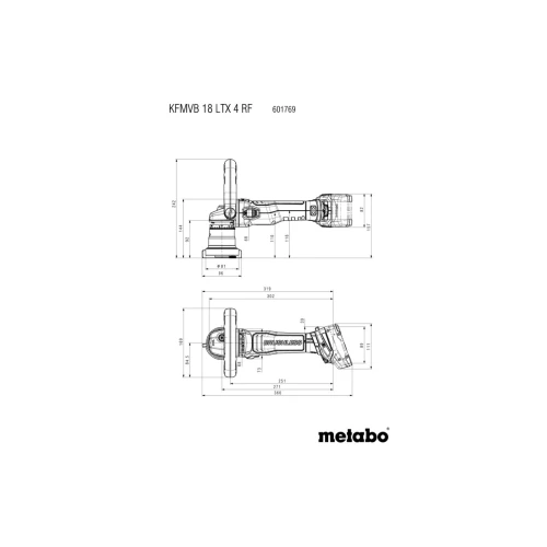 Акумуляторний кромочний фрезер по металу Metabo KFMVB 18 LTX BL 4 RF (601769840)