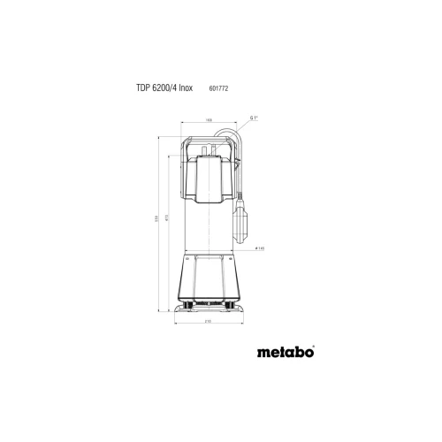 Занурювальний насос Metabo TDP 6200/4 Inox (601772000)