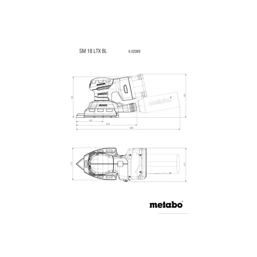 Акумуляторна вібраційна шліфувальна машина Metabo SM 18 LTX BL (без АКБ і ЗП) (602089850)