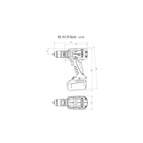 Акумуляторний дриль Metabo BS 18 LTX Quick (602193840)