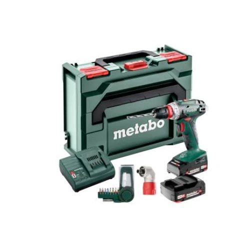 Акумуляторний дриль-шурупокрут Metabo BS 18 Quick Plus Angle Attachment + BitBox SP (602217870)