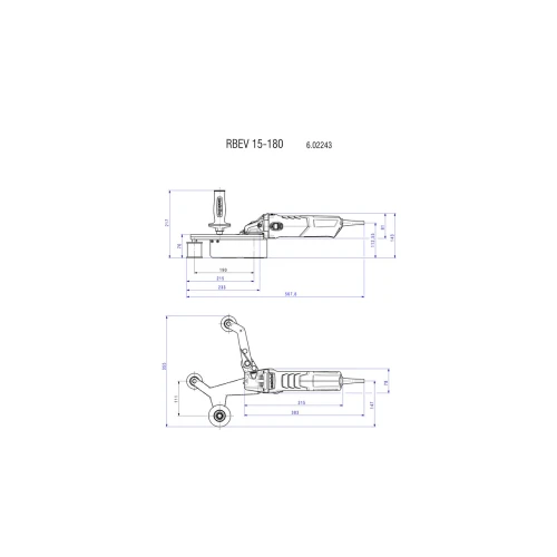 Стрічкова шліфмашина для труб Metabo RBE 15-180 SET (602243500)