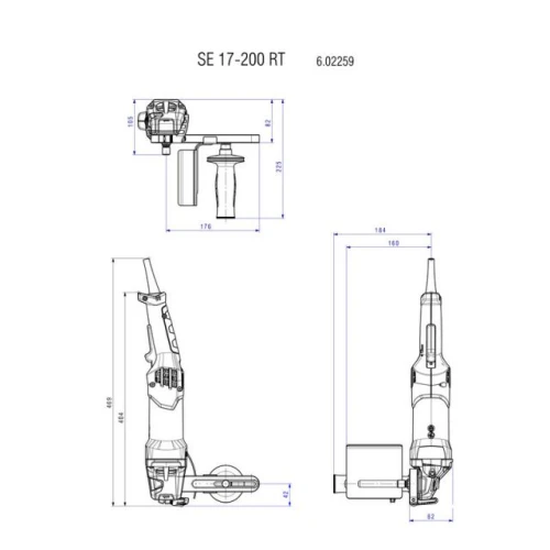 Щеточная шлифмашина Metabo SE 17-200 RT (602259000)