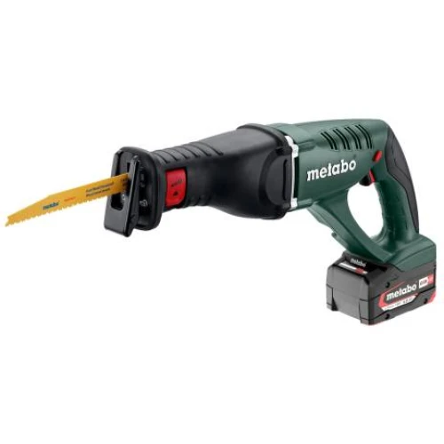 Аккумуляторная сабельная пила Metabo ASE 18 LTX + 2 АКБ Ач с ЗУ в кейсе METABOX 145 L (602269610)