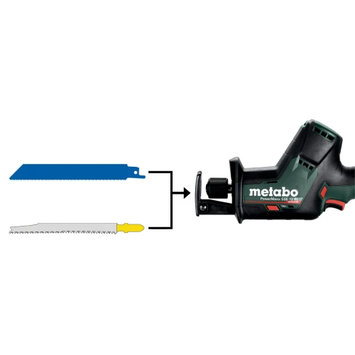 Аккумуляторная сабельная пила Metabo PowerMaxx SSE 12 BL (АКБ + ЗУ) (602322800)