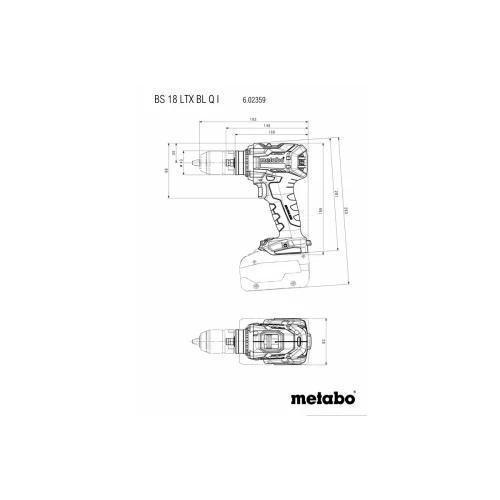 Акумуляторний дриль-шурупокрут Metabo BS 18 LTX-3 BL Q I (602359840)