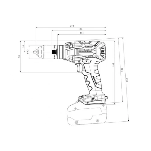 Акумуляторний ударний дель-шурупокрут Metabo SB 18 LTX BL I (602360850)