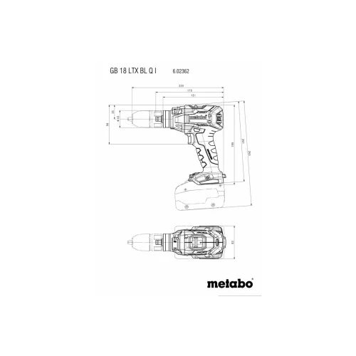 Аккумуляторный шуруповерт-резьбонарезчик Metabo GB 18 LTX BL Q I (602362840)