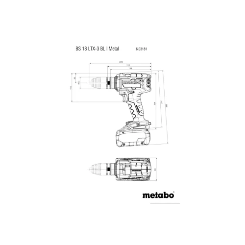 Акумуляторний дриль-шурупокрут Metabo BS 18 LTX-3 BL I Metal (603181660)