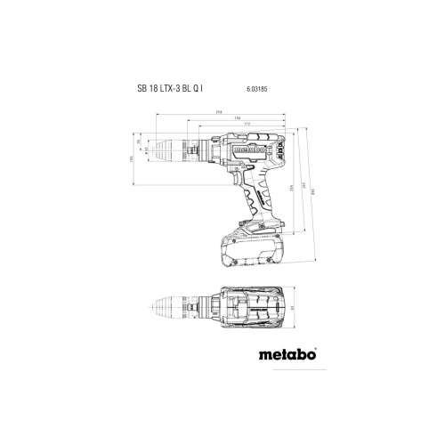 Аккумуляторная ударная дрель-шуруповерт Metabo SB 18 LTX-3 BL Q I Metal (без АКБ и ЗУ) (603185840)