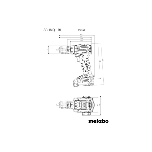 Аккумуляторная ударная дрель-шуруповерт Metabo SB 18 L BL Q metaBOX (ЗУ и АКБ) (613158500)