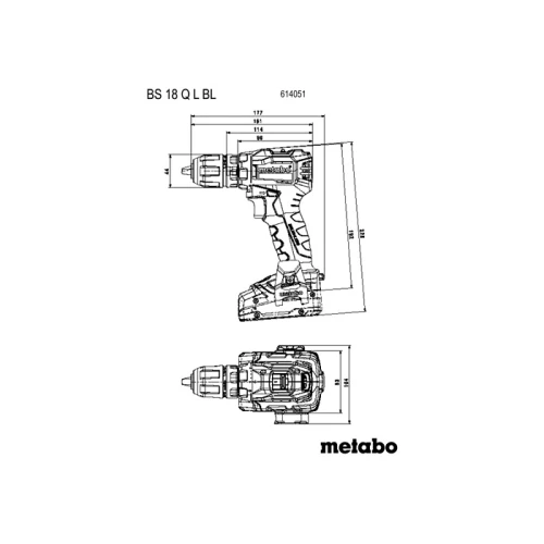 Акумуляторний дриль-шурупокрут Metabo BS 18 L metaBOX (АКБ і ЗП) (614051500)