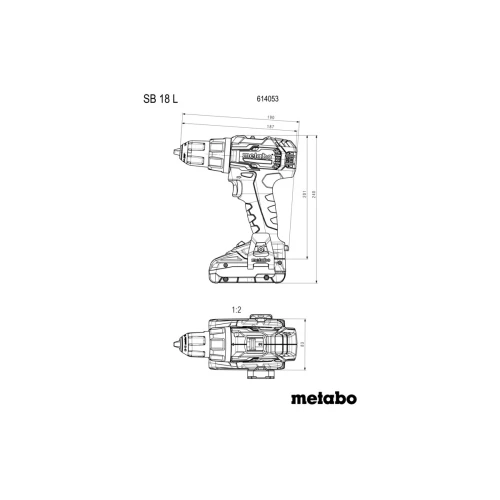 Акумуляторний ударний дриль-шурупокрут Metabo SB 18 L metaBOX ( ЗП і АКБ) (614053500)