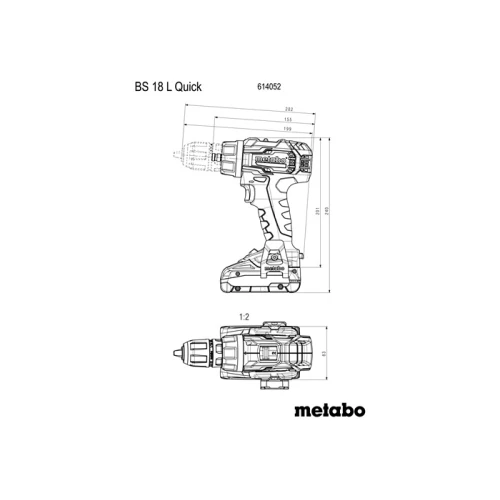 Акумуляторний ударний дриль-шурупокрут Metabo SB 18 L Quick metaBOX ( ЗП і АКБ) (614054500)