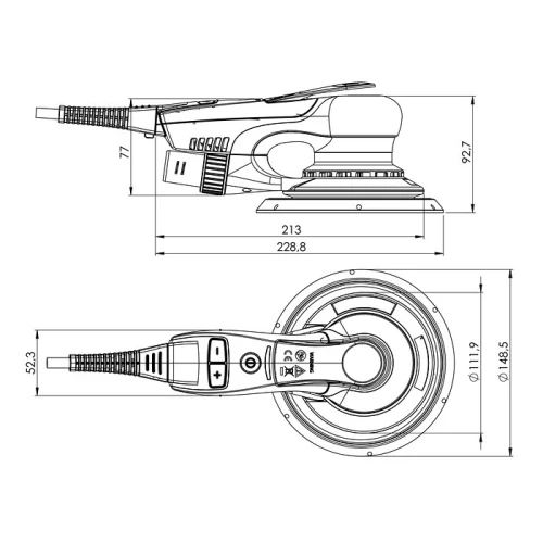 Ексцентрикова шліфувальна машина Metabo SXE 150-5.0 BL (615050000)