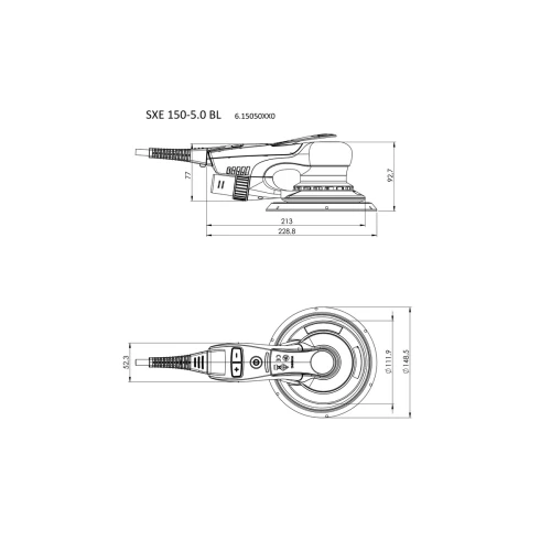 Ексцентрикова шліфувальна машина Metabo SXE 150-5.0 BL metaBOX (615050700)