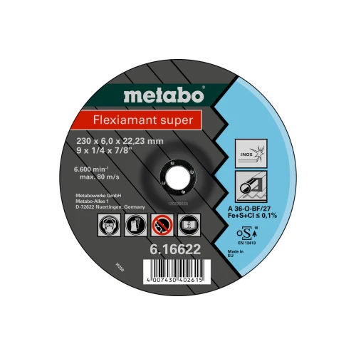 Коло зачисне Metabo FLEXIAMANT SUPER 150X6,0X22,23 INOX, SF 27 (616604000)