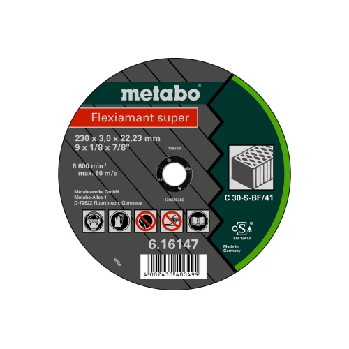 Круг відрізний Metabo FLEXIAMANT SUPER 115X2,5X22,23 КАМІНЬ, TF 42 (616728000)