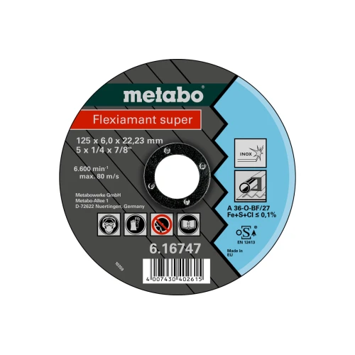Круг зачистной Metabo FLEXIAMANT SUPER 125X6,0X22,23 INOX, SF 27 (616747000)