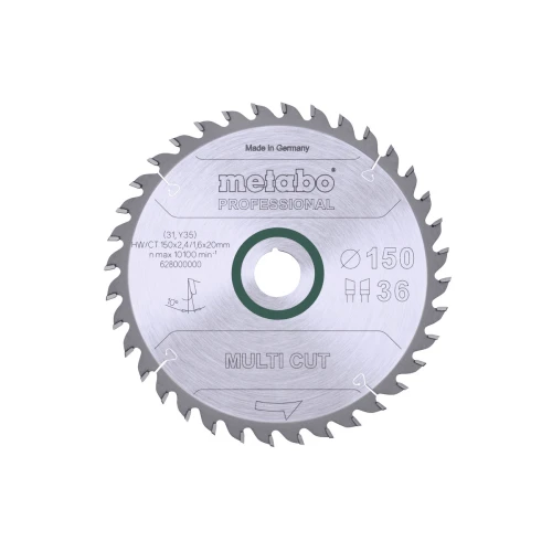 Пиляльний диск Metabo «Multi Cut — Professional» Z36 WZ 10° 150x20 мм (1 шт.) (628000000)