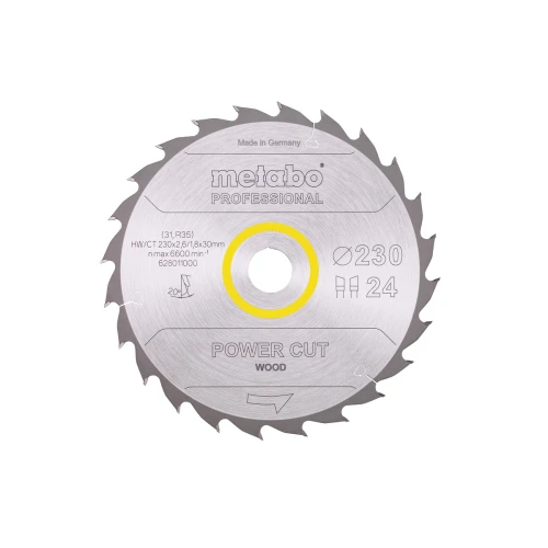 Пильный диск METABO "POWER CUT WOOD - PROFESSIONAL", 230X30, Z24 WZ 20° (628011000)