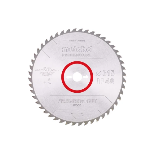 Пиляльний диск Metabo «Precision Cut Wood - Professional» Z48 WZ 15° 315x30 мм (1 шт.) (628056000)