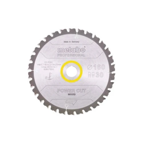 Пильний диск Metabo Power Cut Wood Professional 160х20, Z30 WZ 5° (628071000)