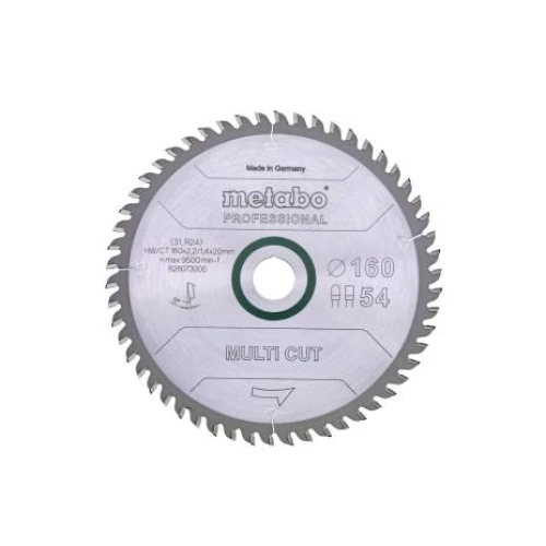 Пиляльний диск Metabo Multi cut - professional, 160x20, Z54 FZ/TZ 8° (628073000)