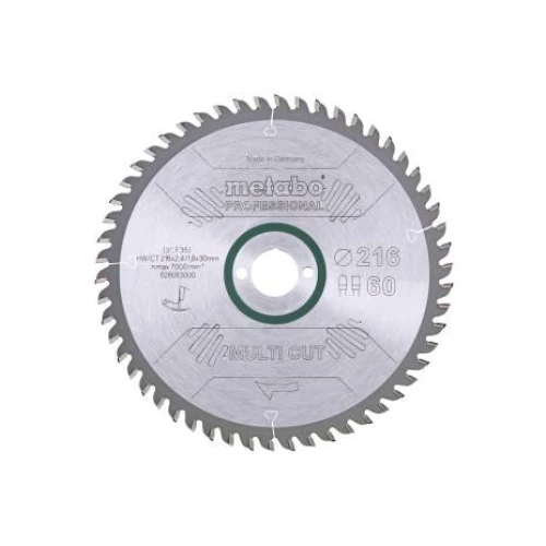 Пиляльний диск Metabo HW/CT, 216x2,4х30 мм, 60 FZ/TZ 5° (628083000)