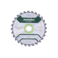 Пильный диск Metabo "Cordless Cut Wood – Classic" Z28 WZ 5° 216x30 мм (1 шт.) (628284000)