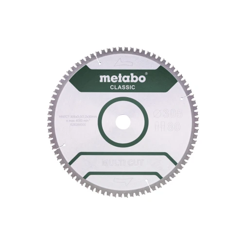 Диск пиляльний METABO «MULTI CUT - CLASSIC», 305X30 Z80 FZ/TZ 5°NEG (628286000)