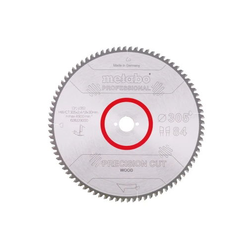 Диск пиляльний METABO "PRECISION CUT WOOD - PROFESSIONAL", 305X30, Z84 WZ 5° NEG. (628229000)