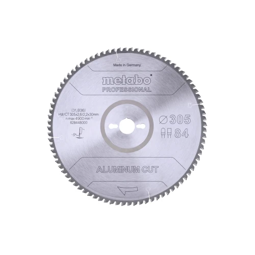 Пиляльний диск Metabo «Aluminium Cut - Professional» Z84 FZ/TZ -5° 305x30 мм (1 шт.) (628448000)