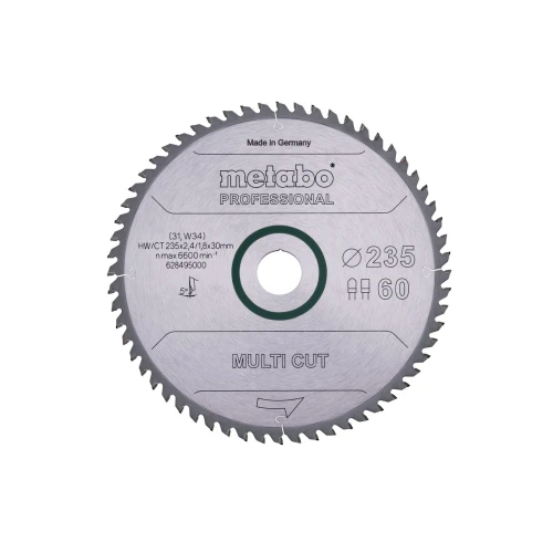 Пиляльний диск Metabo «Multi Cut — Professional» Z60 FZ/TZ 5° 235x30 мм (1 шт.) (628495000)
